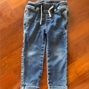 J. Crew Blue Jeans with Drawstring Waist and Cuffed Hem